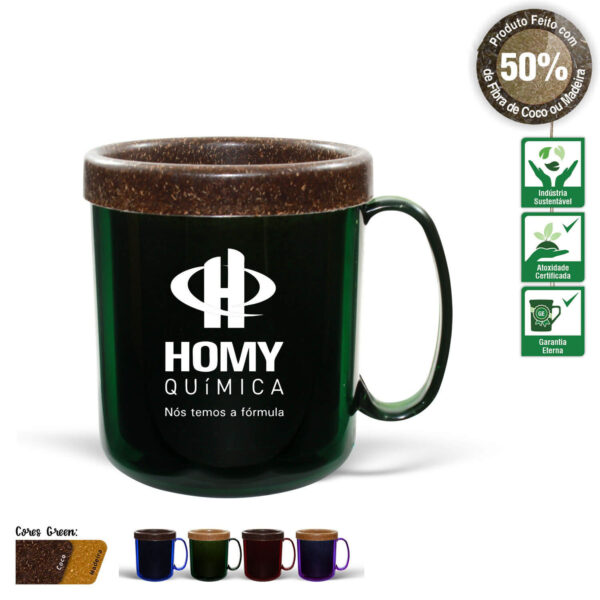 GJ00307 - CANECA TÉRMICA COLOR 300 ML GREEN