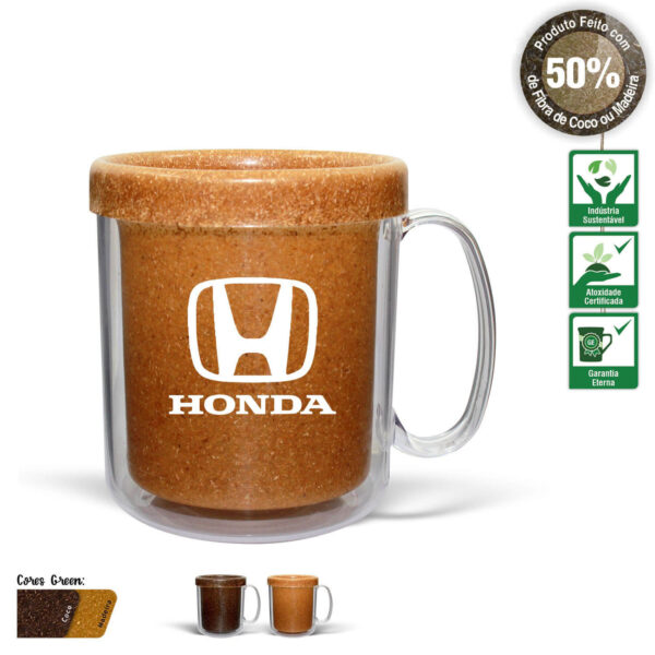 GJ00305 - CANECA TÉRMICA CRISTAL COLOR 300 ML GREEN