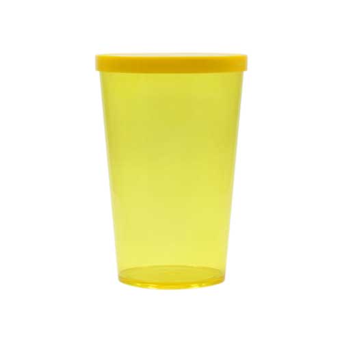 COPO 550 ML COM TAMPA FECHADA – AMARELO