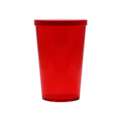 COPO 550 ML COM TAMPA FECHADA – VERMELHO