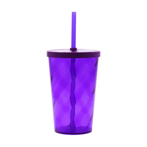 COPO 550 ML ESPIRAL COM TAMPA E CANUDO – ROXO LILAS