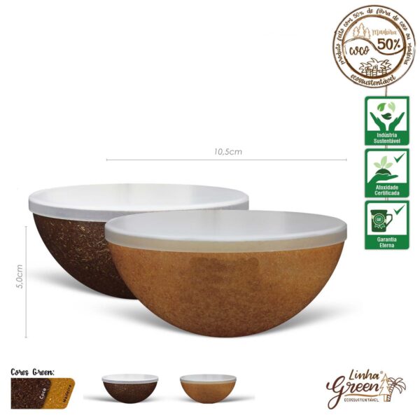 GJ00205 - BOWL MINI GREEN COM TAMPA 240 ML