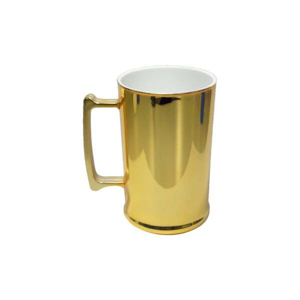 GJ00315 - CANECA DE CHOPP METALIZADA DOURADA 450 ML