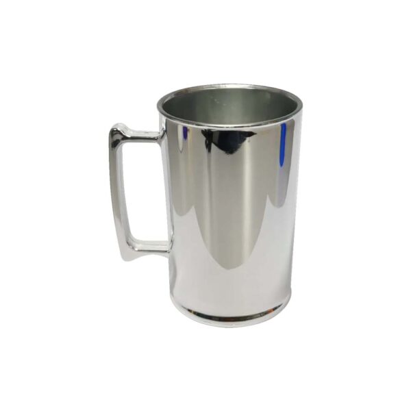 GJ00316 - CANECA DE CHOPP METALIZADA PRATA 450 ML