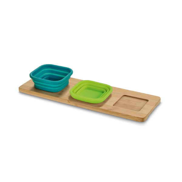 GJ00716 - BASE DE MESA C/ 3 POTES BAMBU E SILICONE - Image 2