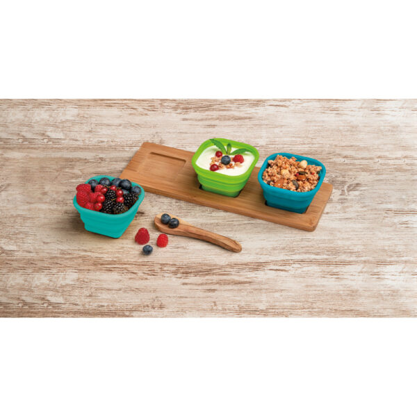 GJ00716 - BASE DE MESA C/ 3 POTES BAMBU E SILICONE - Image 4