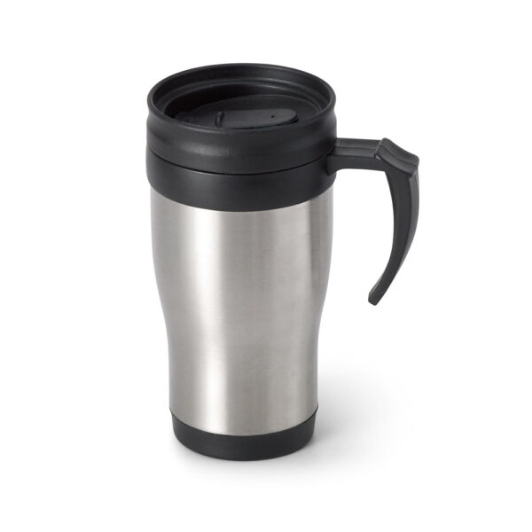 GJ00317 - CANECA PARA VIAGEM. AÇO INOX E PP.