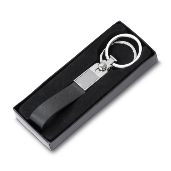 GJCH0510 - Chaveiro de Metal com Couro - Image 2