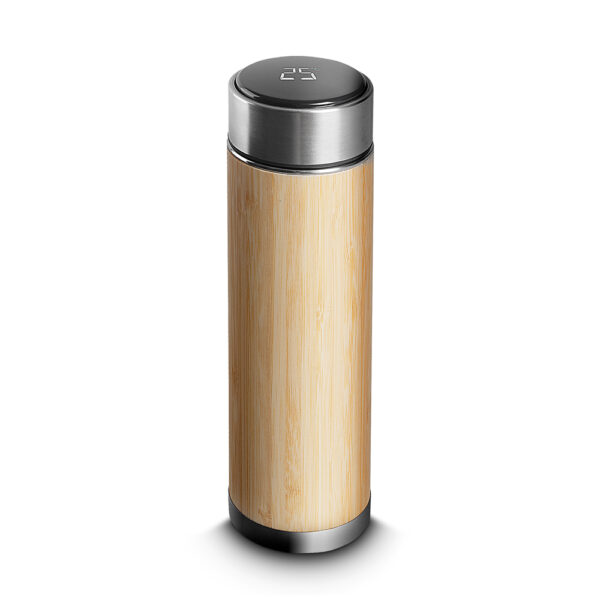 GJGA6900 - GARRAFA TÉRMICA LED BAMBU - Image 3