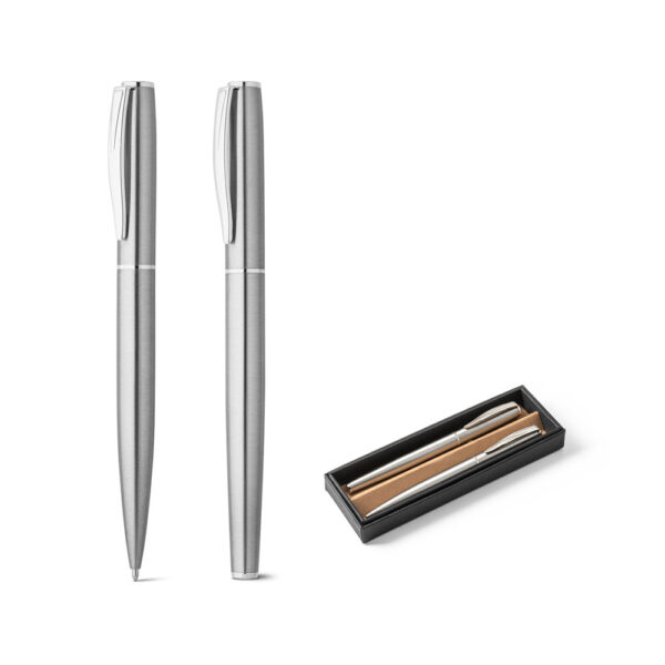 GJ51781 - CONJUNTO DE ROLLER E ESFEROGRÁFICA INOX