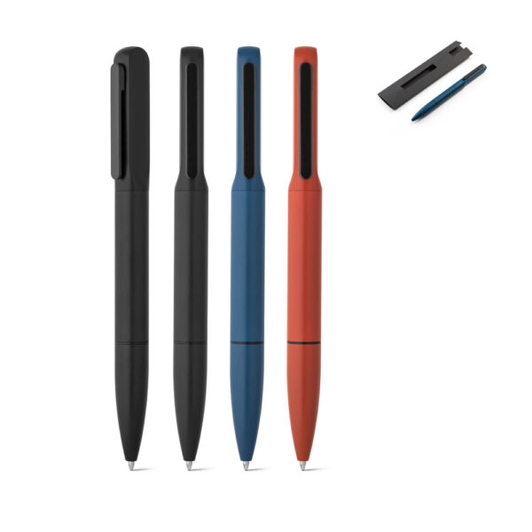 GJ91785 - CANETA EM ALUMÍNIO 94% RECICLADO E ILUMINAÇÃO NO CLIPE