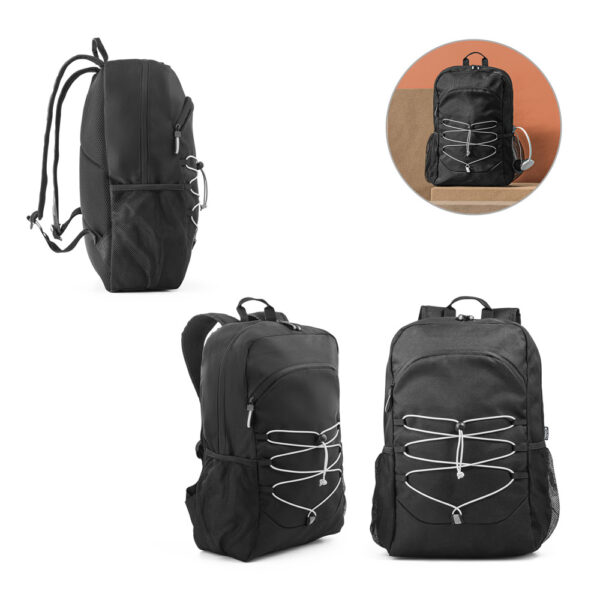 GJ92192 - MOCHILA PARA NOTEBOOK 300D EM POLIÉSTER RECICLADO E 600D EM POLIÉSTER RECICLADO