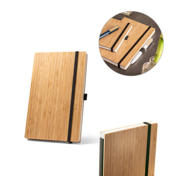 GJ93583 - CADERNO DE BOLSO DE CAPA E CONTRACAPA EM PLACA DE BAMBU - Image 2